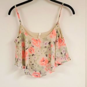 Floral crop top medium